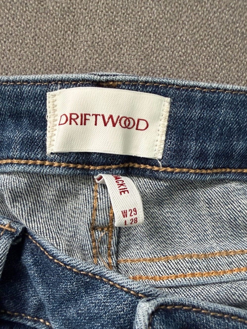 DRIFTWOOD Women's Mid Blue High-Rise Jeans